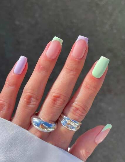 Mint & lavender for a fresh manicure